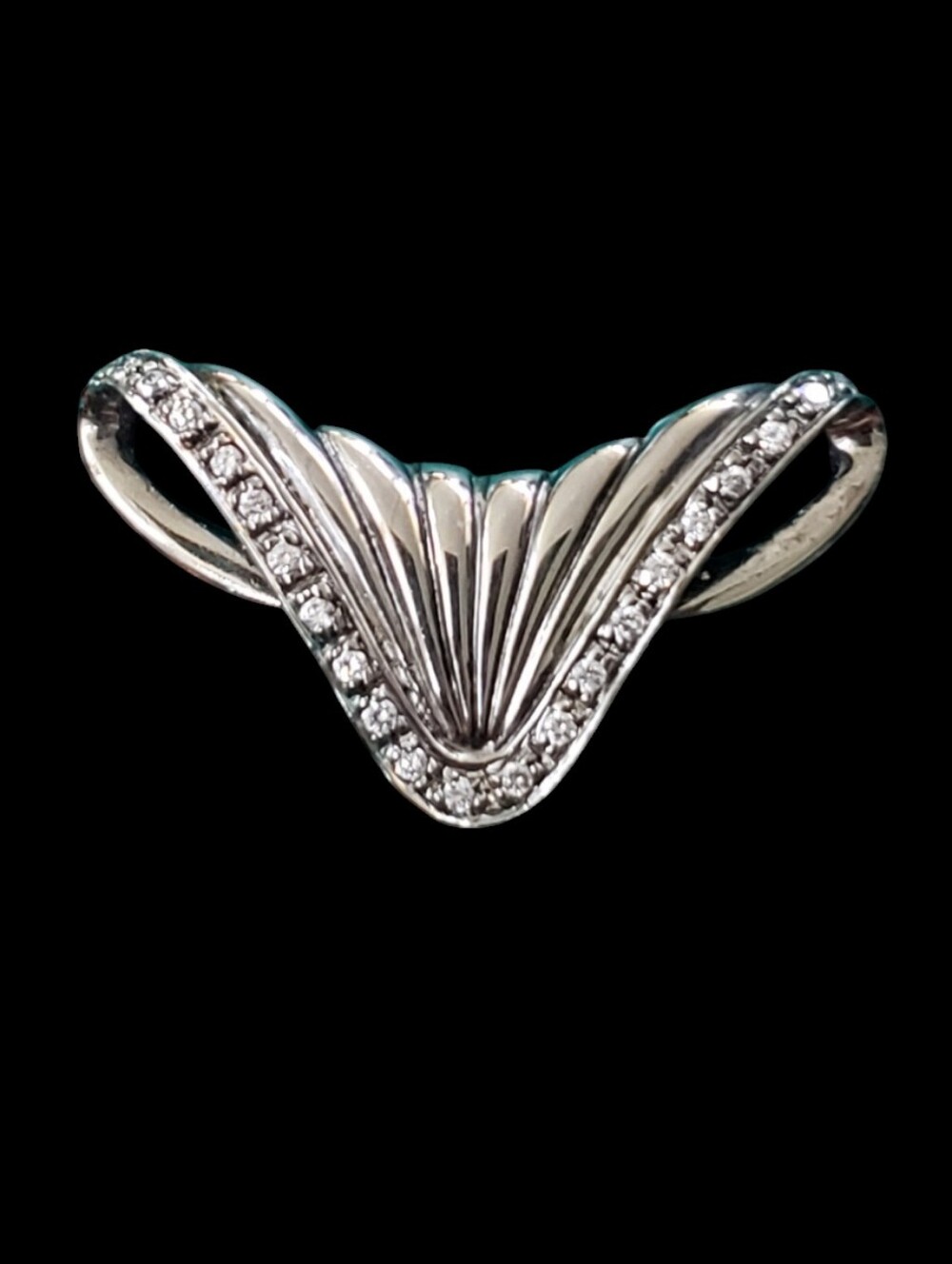 ALX Thai Sterling Silver Chevron Pendant 925